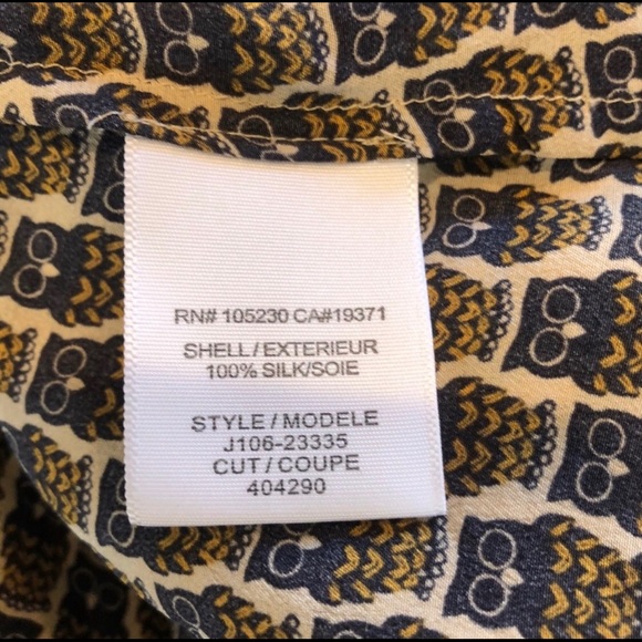 Joie Owl Print Silk Tank - Picture 3 of 3